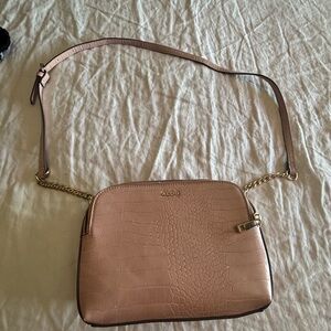 ALDO Blush Croc-Embossed Crossbody with Gold Hardware
